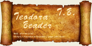 Teodora Beader vizit kartica